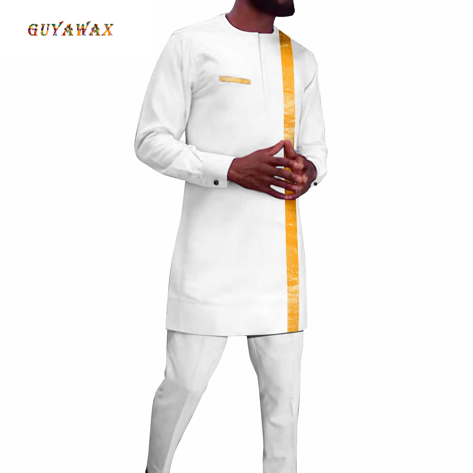 Men Formal Party Wear Outfit - African Clothing for Men Embroidery Shirts