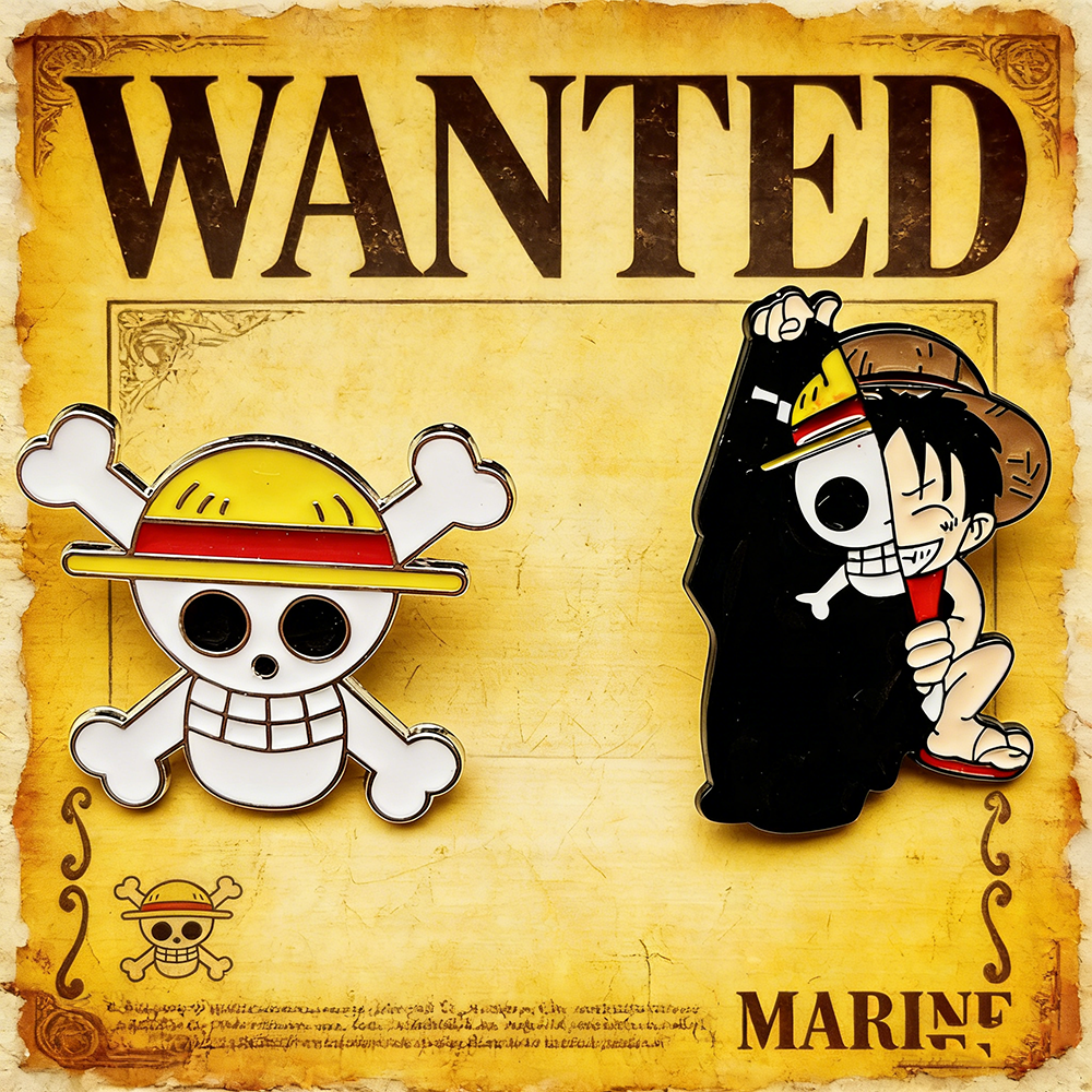 Tuxedo Lapel Pin - 2pcs One Piece Anime Lapel Pins