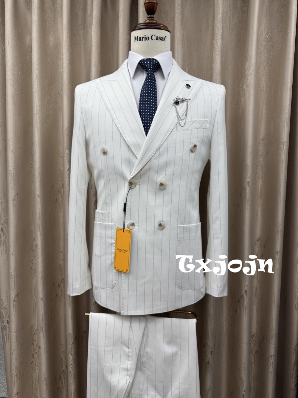2026 New Striped Suit Set 2 Pi - Men Formal Wear For Wedding reseña y precio