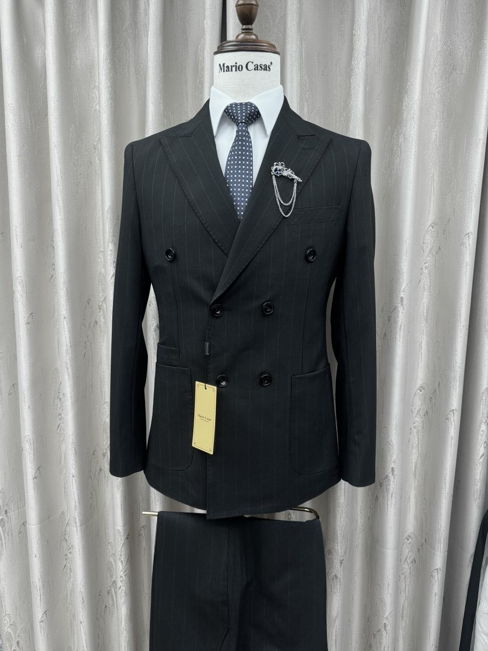 2026 New Striped Suit Set 2 Pi - Men Formal Wear For Wedding reseña y precio
