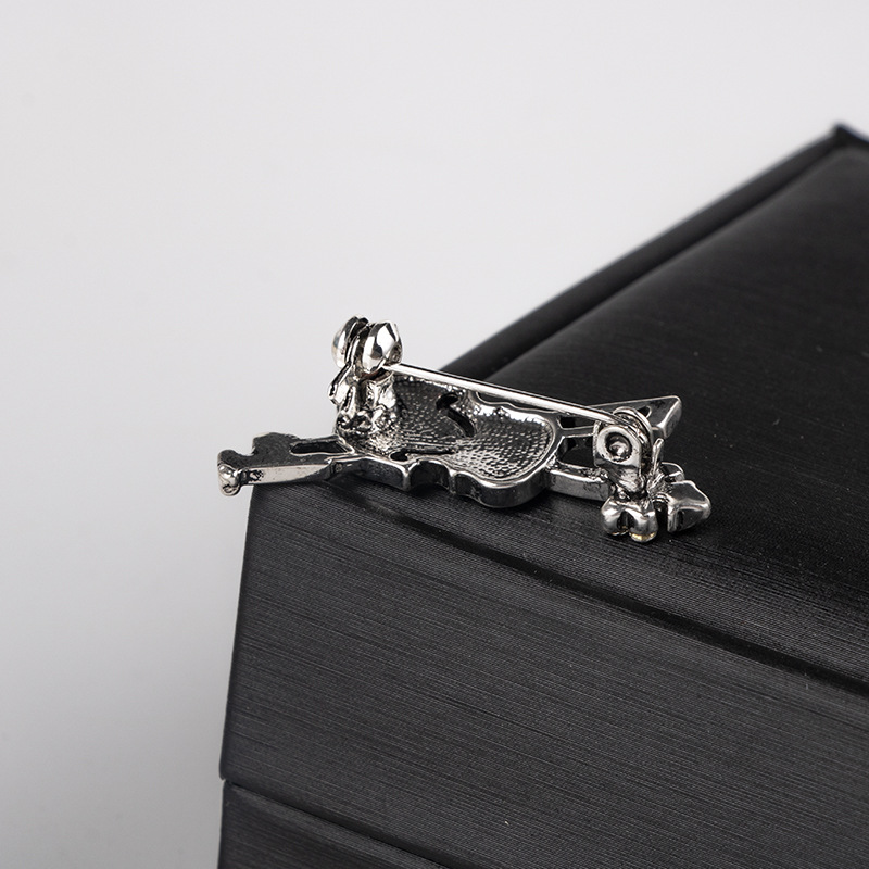 Crystal Violin Brooch Jewelry  - Tuxedo Lapel Pin reseña y precio