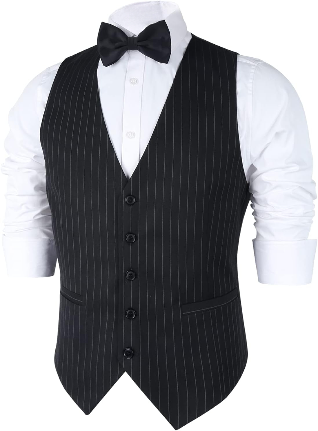 Mens Pinstripe Business Suit V - Men Formal Wear Wedding reseña y precio