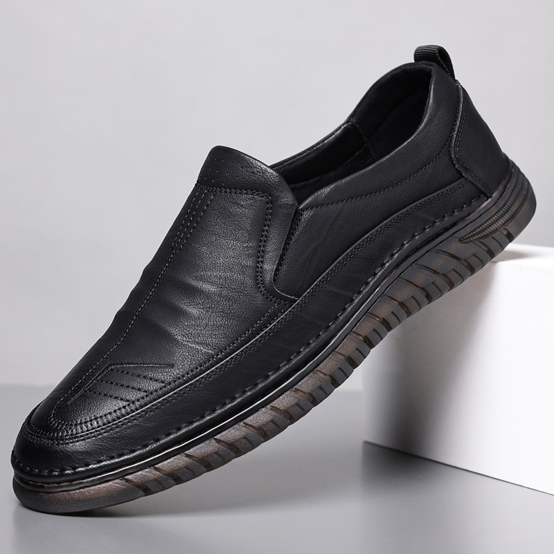 Leather shoes Men's casual sho - Formal Upper Wear Men reseña y precio
