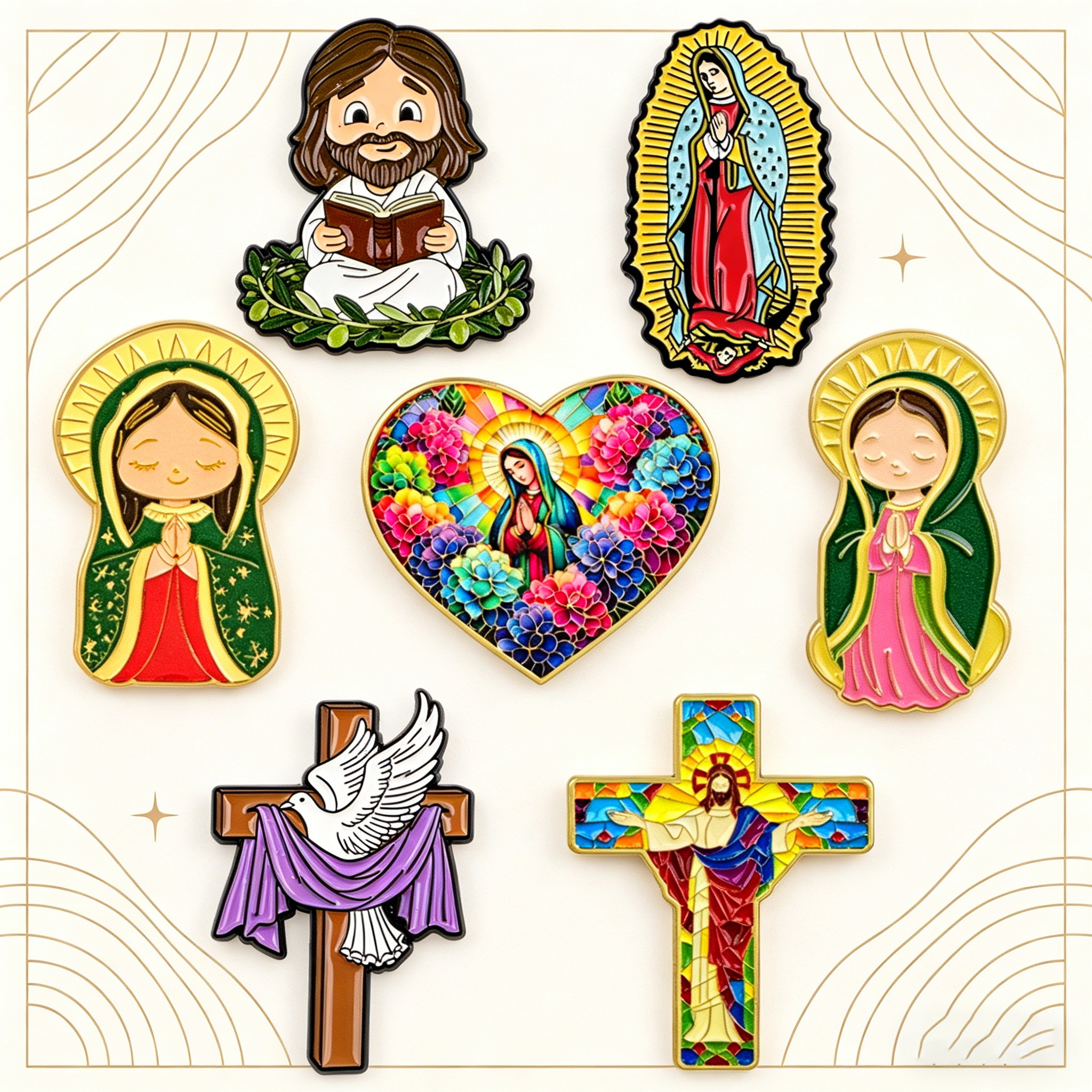 Vintage Virgin Mary Lapel Pins - Tuxedo Lapel Pin reseña y precio