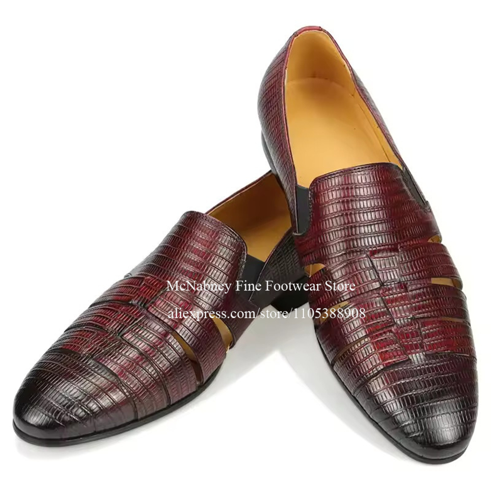 Breathable Cutout Burgundy Bla - Men Formal Wear Wedding reseña y precio