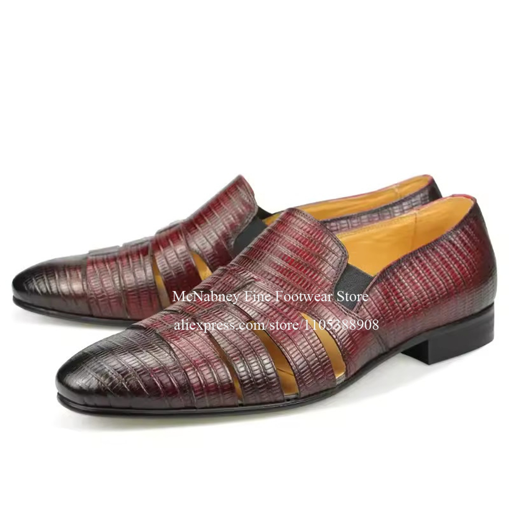 Breathable Cutout Burgundy Bla - Men Formal Wear Wedding reseña y precio