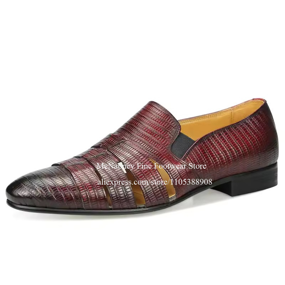 Breathable Cutout Burgundy Bla - Men Formal Wear Wedding reseña y precio