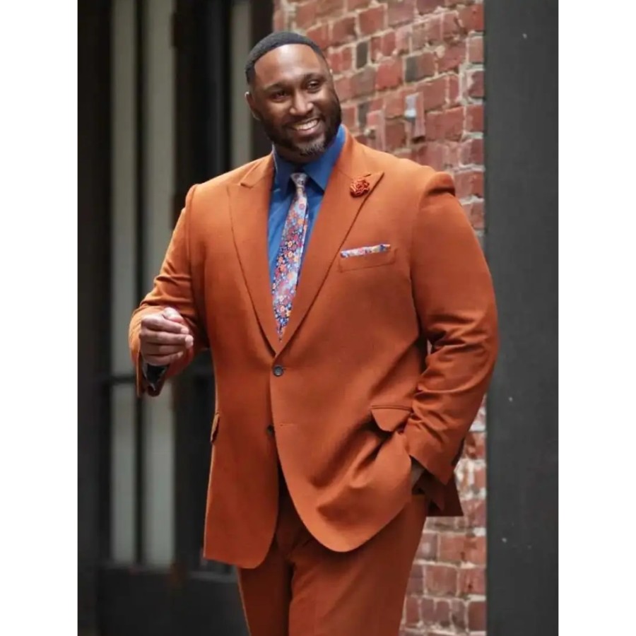 Orange Men Suits Plus Size Jac - Men Formal Party Wear Outfit reseña y precio