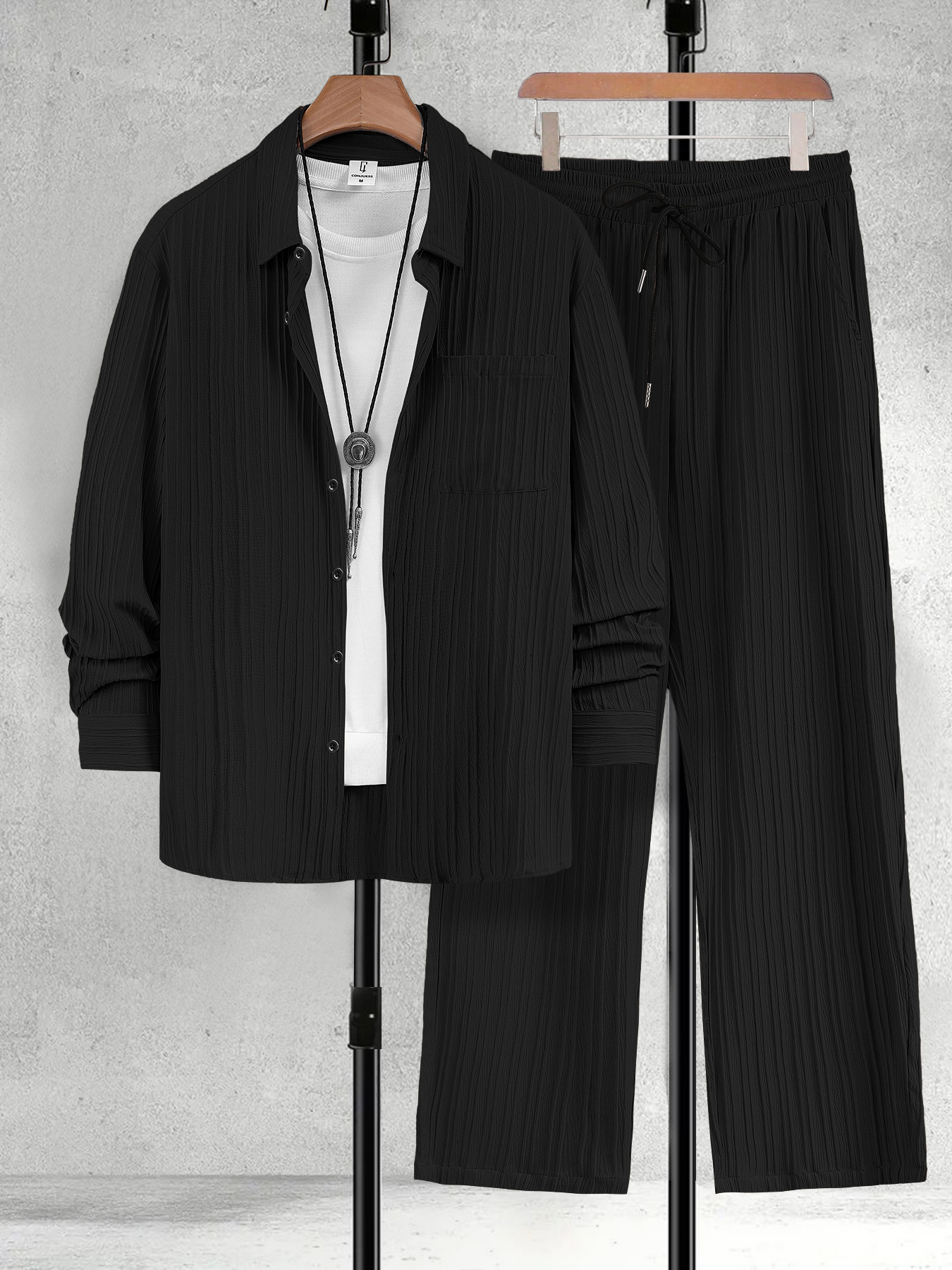Men's Spring Autumn Solid Colo - Mens Formal reseña y precio