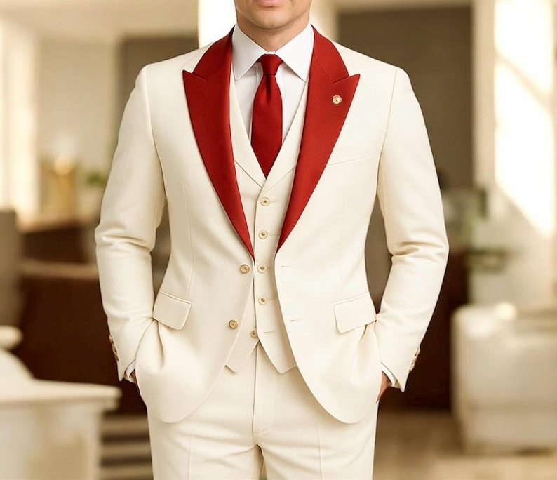Mens White 3 Piece Suit Formal - Men'S Formal Wear For Engagement reseña y precio
