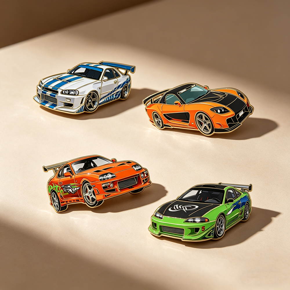 4pcs The Fast and the Furious  - Tuxedo Lapel Pin reseña y precio