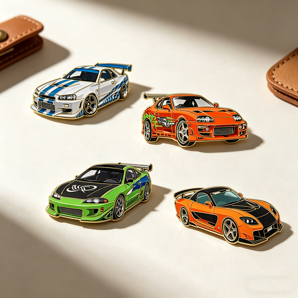 4pcs The Fast and the Furious  - Tuxedo Lapel Pin reseña y precio