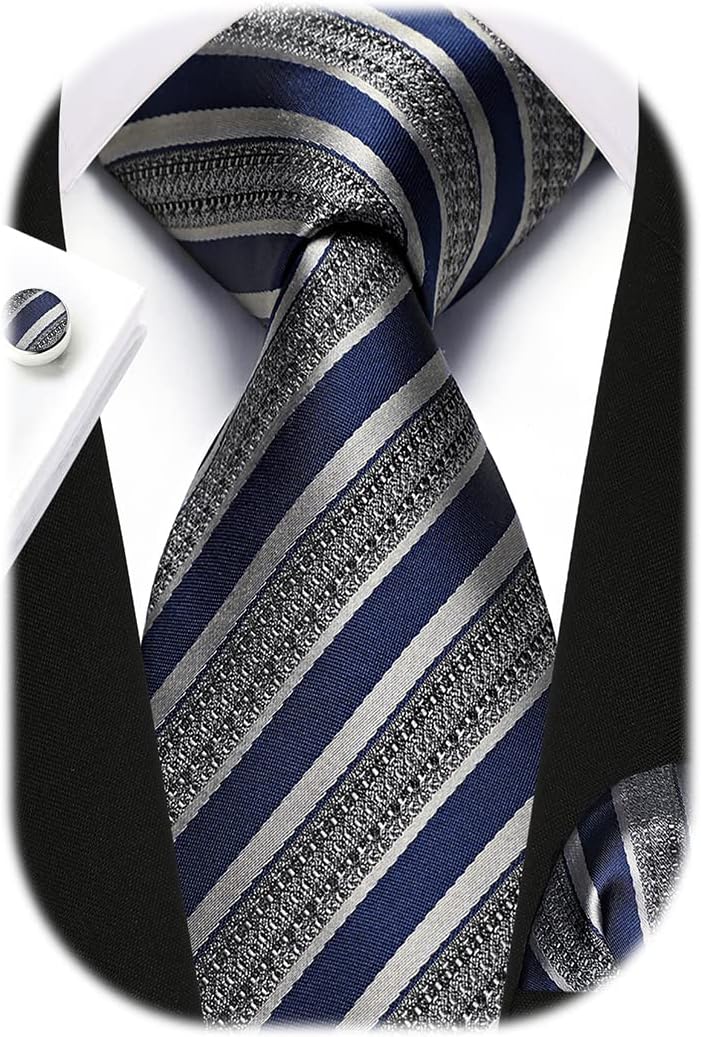 Men's Stripe Tie & Pocket Squa - Mens Formal reseña y precio