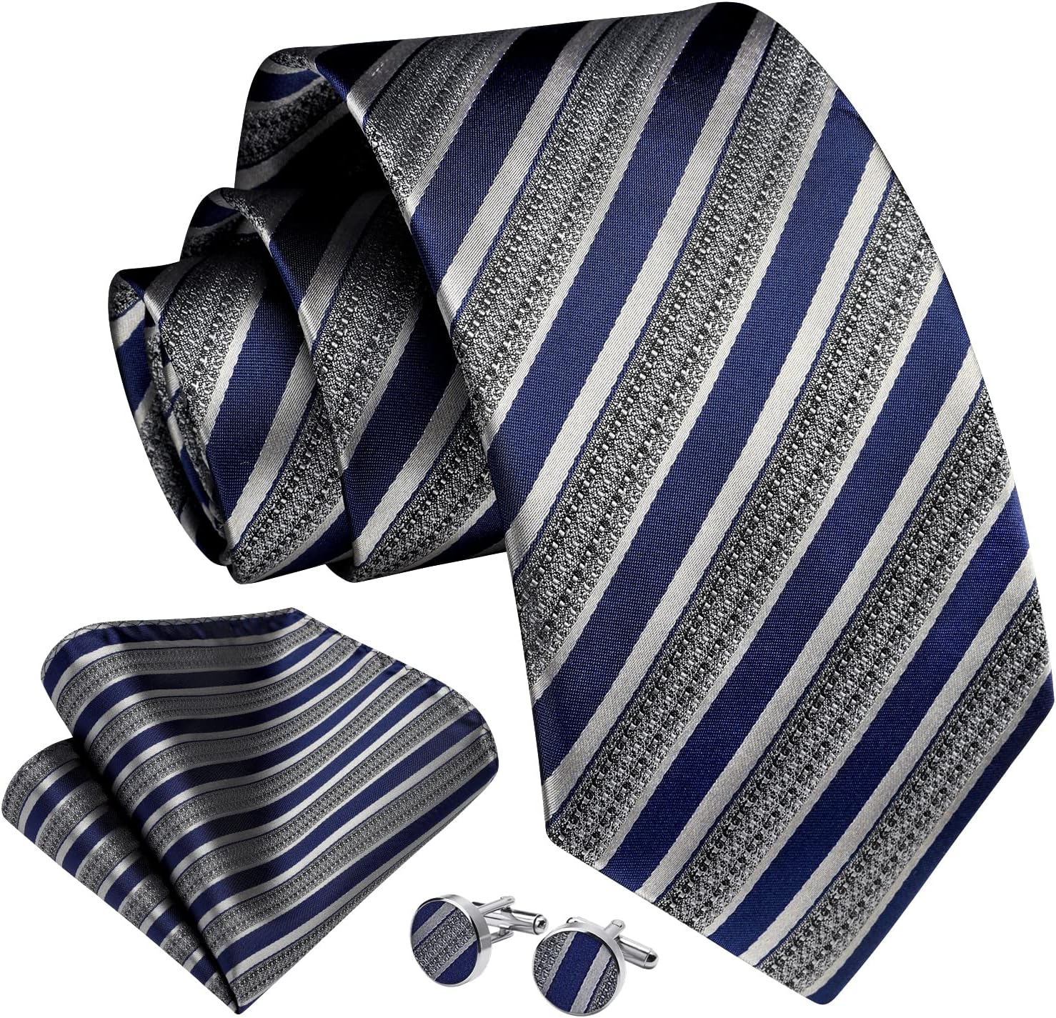 Men's Stripe Tie & Pocket Squa - Mens Formal reseña y precio