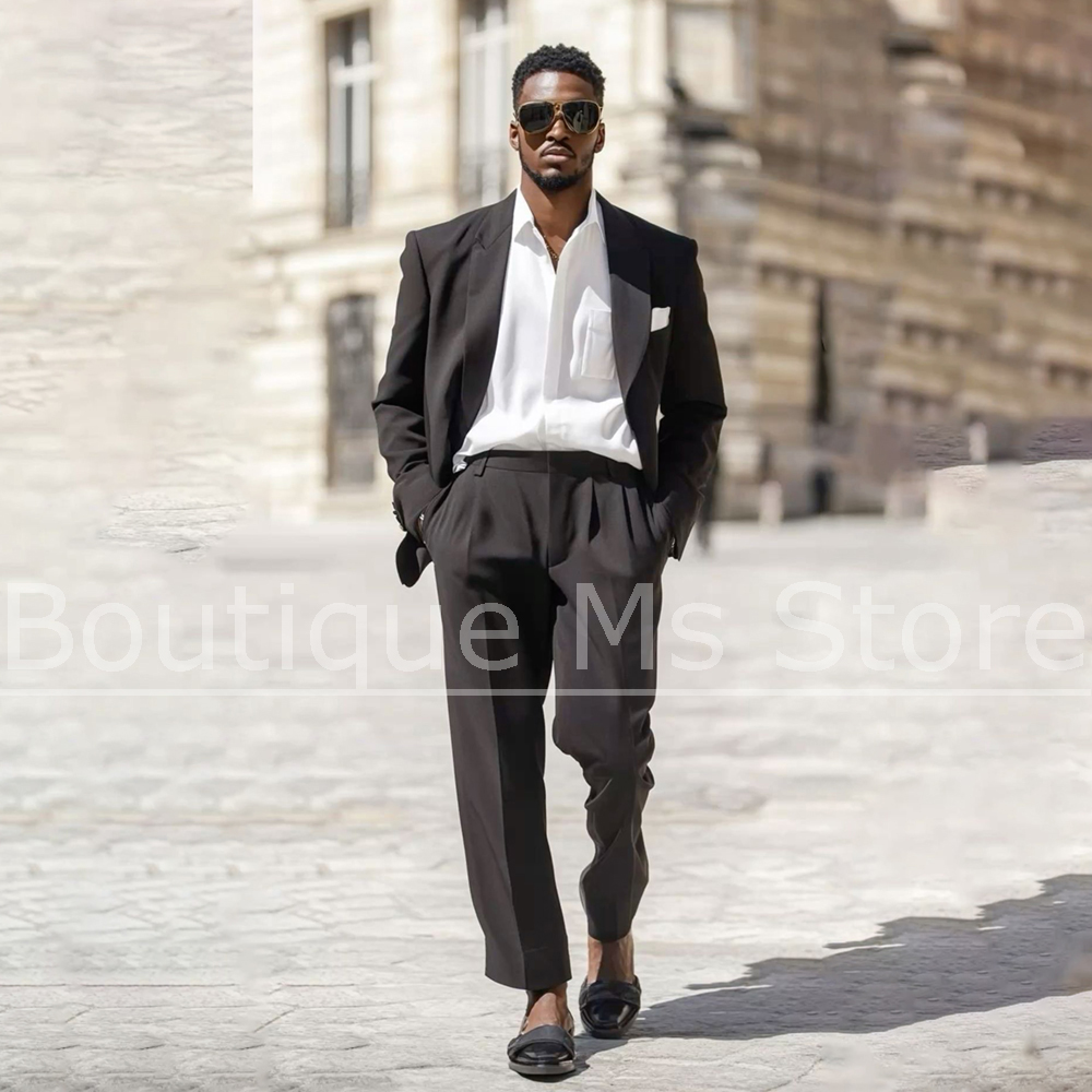 Dark Brown Men's Suit 2 Piece  - Men Formal Party Wear Outfit reseña y precio