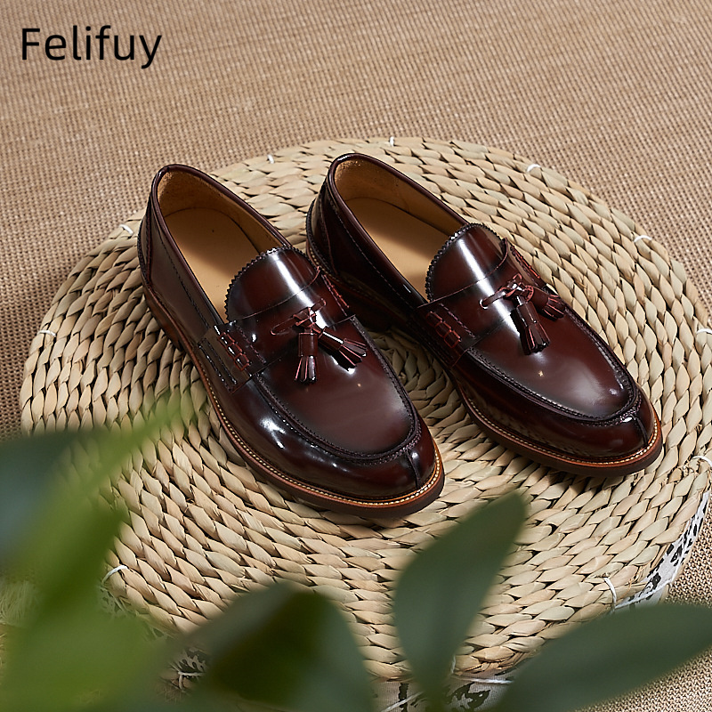 New Brown Men Flat Loafers Cow - Men Formal Wear Wedding reseña y precio