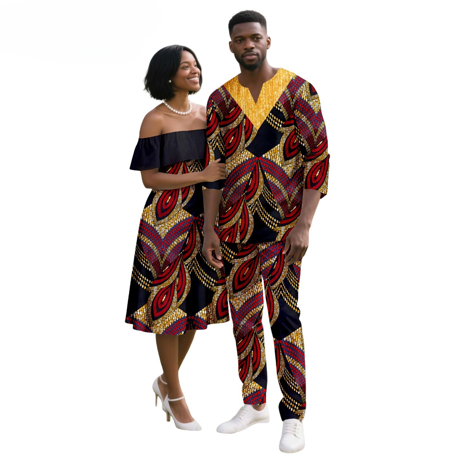 African Couples Clothing Outfi - Men Formal Party Wear Outfit reseña y precio