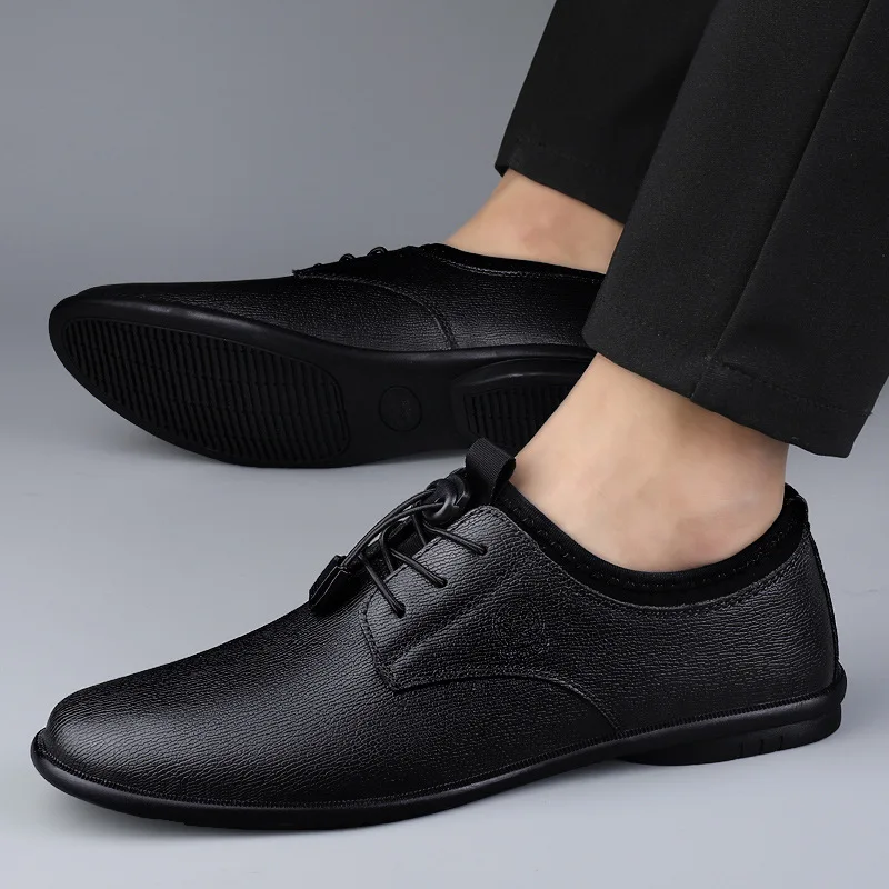 XIHAHA Men's Leather Shoes Bre - Men'S Formal Office Wear Shoes reseña y precio