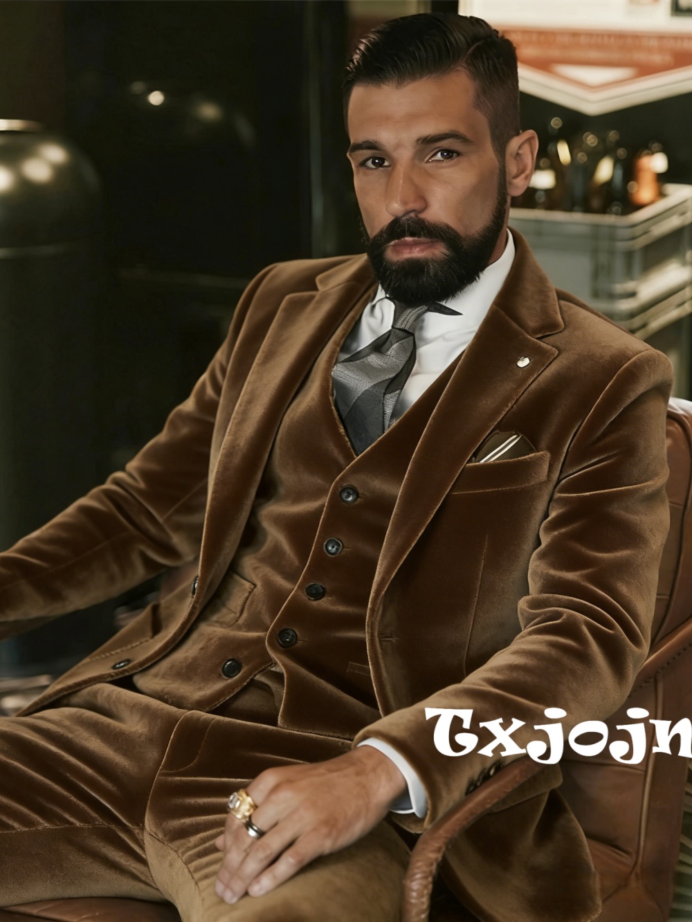 Men's Velvet Suits 3 Pieces Da - Men Formal Party Wear Outfit reseña y precio