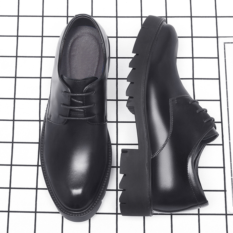 Mens Black Leather Lace Up Dre - Men'S Formal Office Wear Shoes reseña y precio