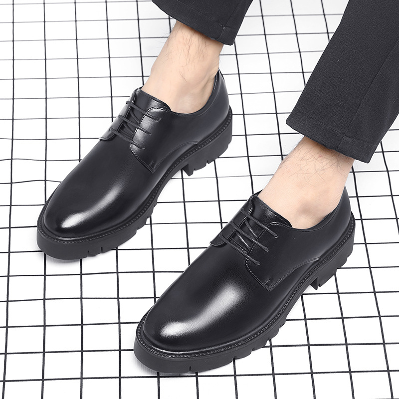 Mens Black Leather Lace Up Dre - Men'S Formal Office Wear Shoes reseña y precio