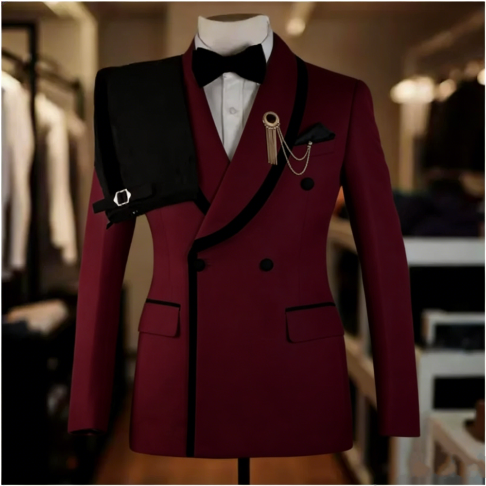 Elegant Men Suits Slim Fit Dou - Men Formal Party Wear Outfit reseña y precio