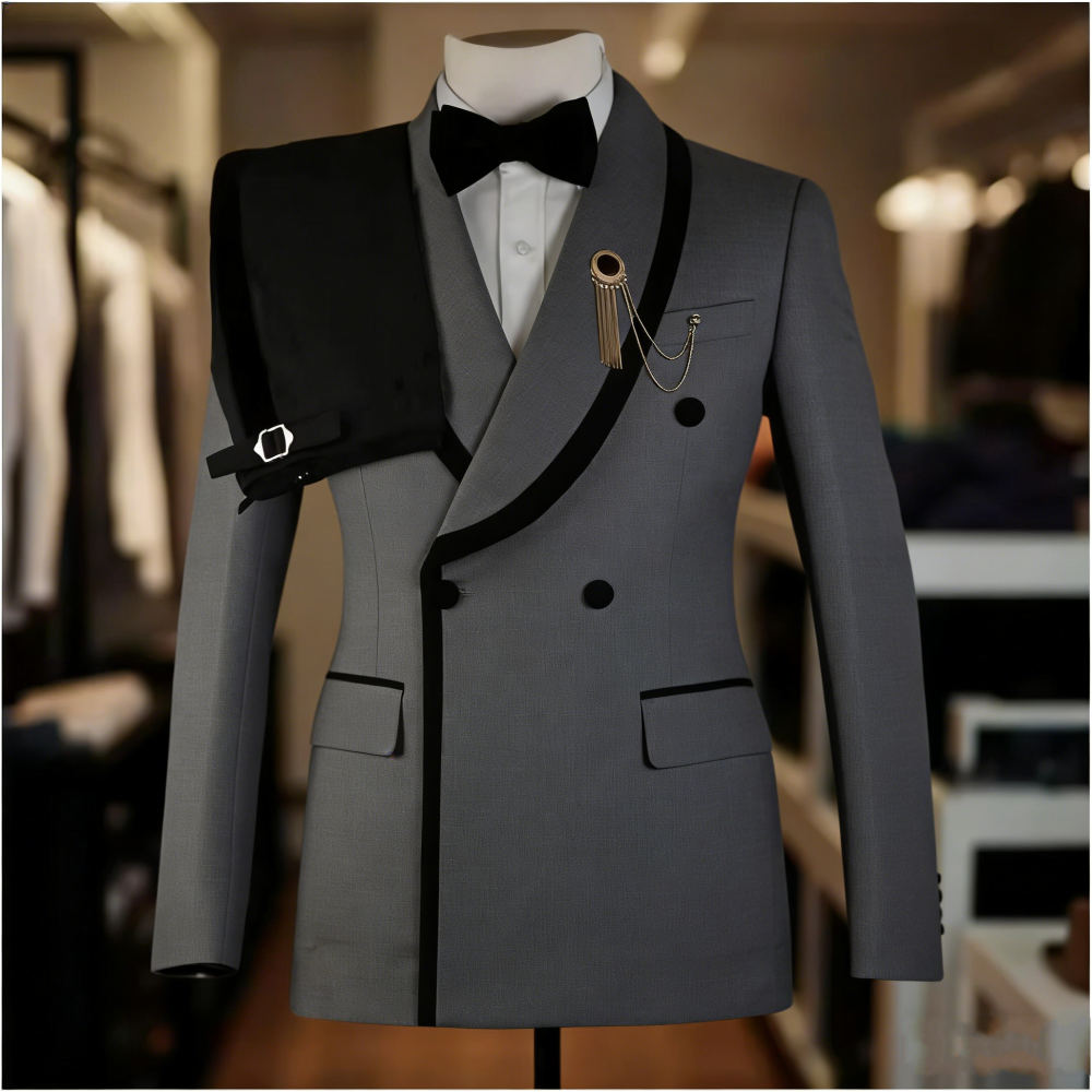 Elegant Men Suits Slim Fit Dou - Men Formal Party Wear Outfit reseña y precio