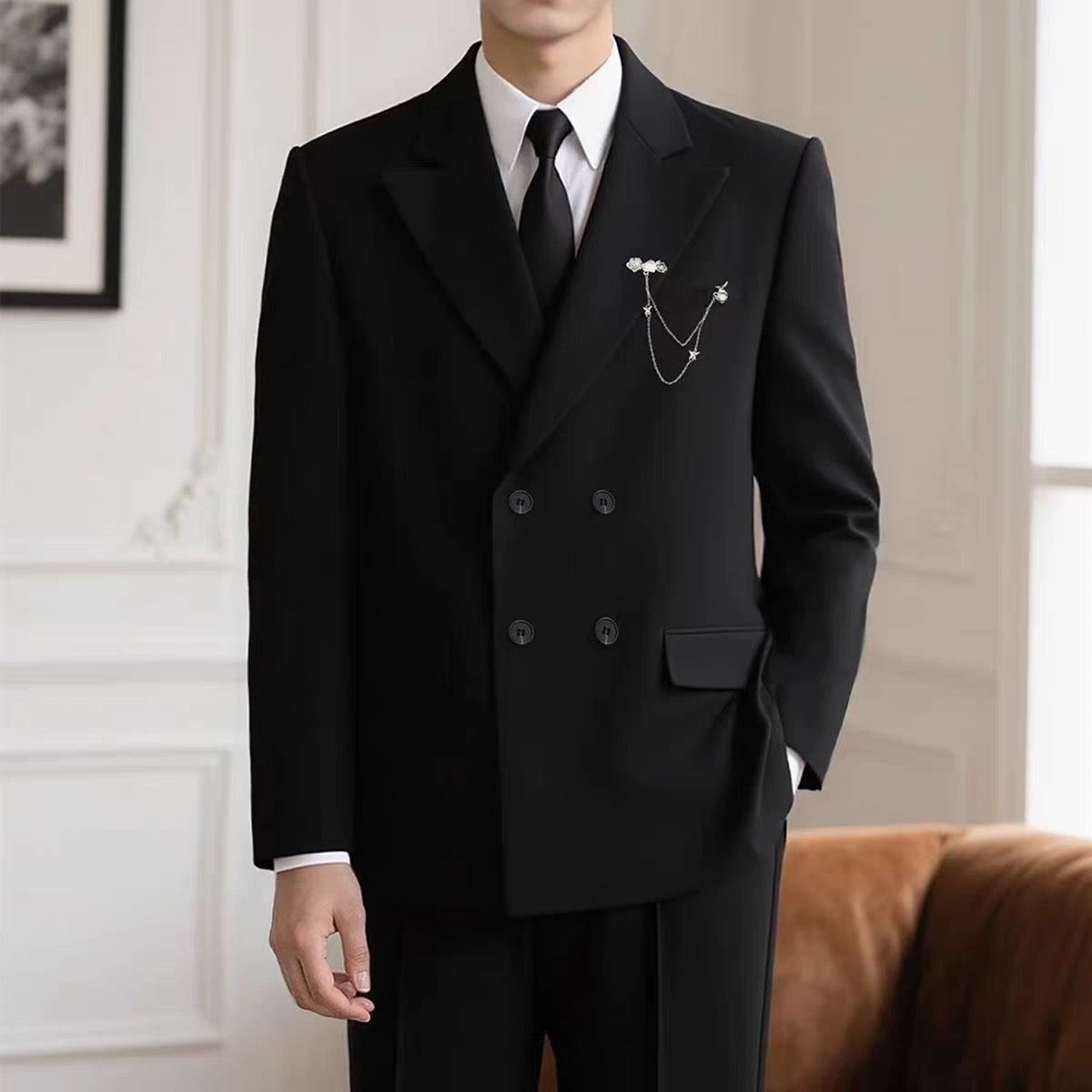 Casual Double-Breasted Wedding - Men'S Formal Wear For Engagement reseña y precio