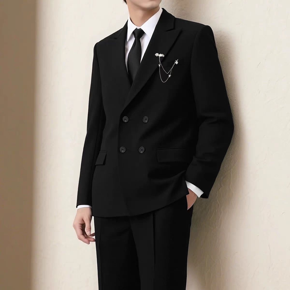 Casual Double-Breasted Wedding - Men'S Formal Wear For Engagement reseña y precio